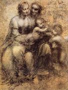 Leonardo  Da Vinci Virgin and Child with St Anne and St John the Baptist china oil painting reproduction